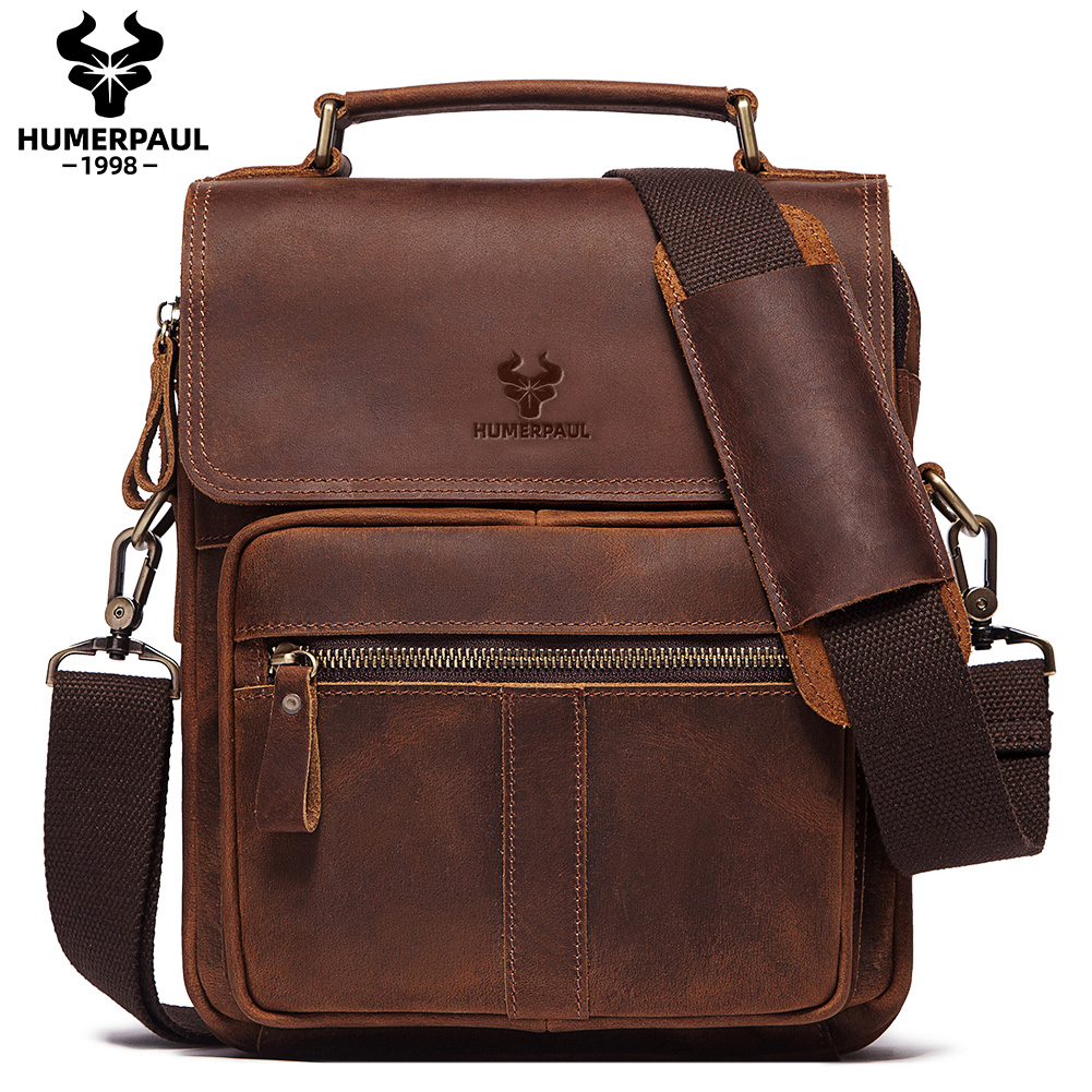 Leatherwork Belt - HUMERPAUL Genuine Leather Men's Shoulder Bag