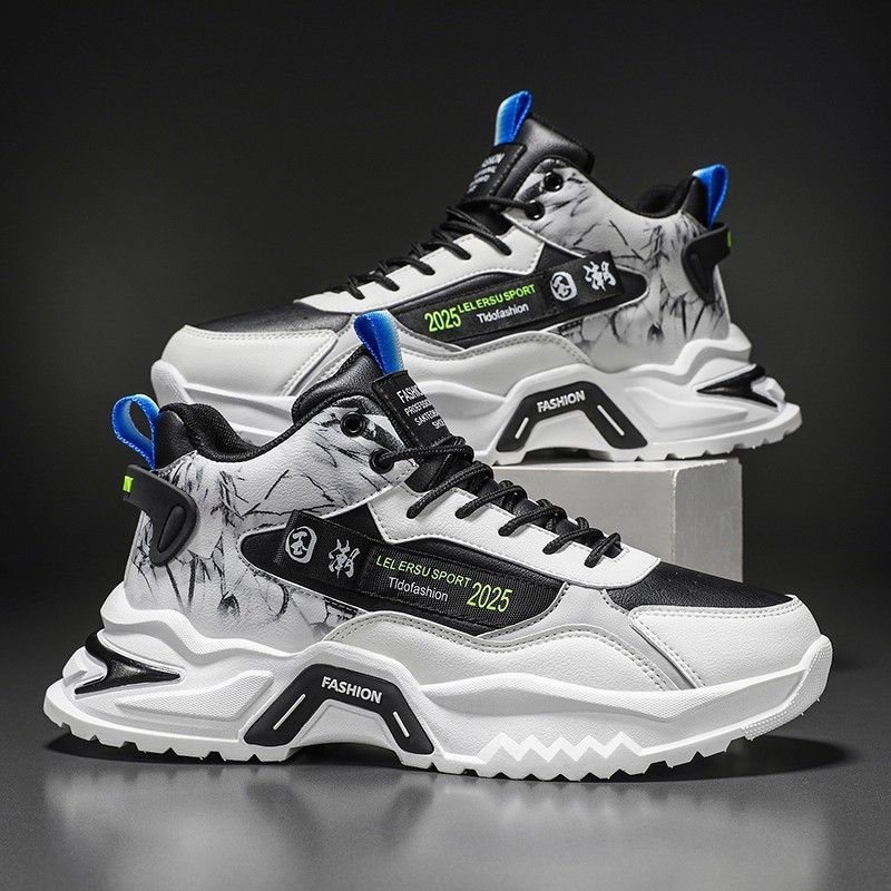 Leather Work Youtube - Men's High-Top Casual Running Shoes PT