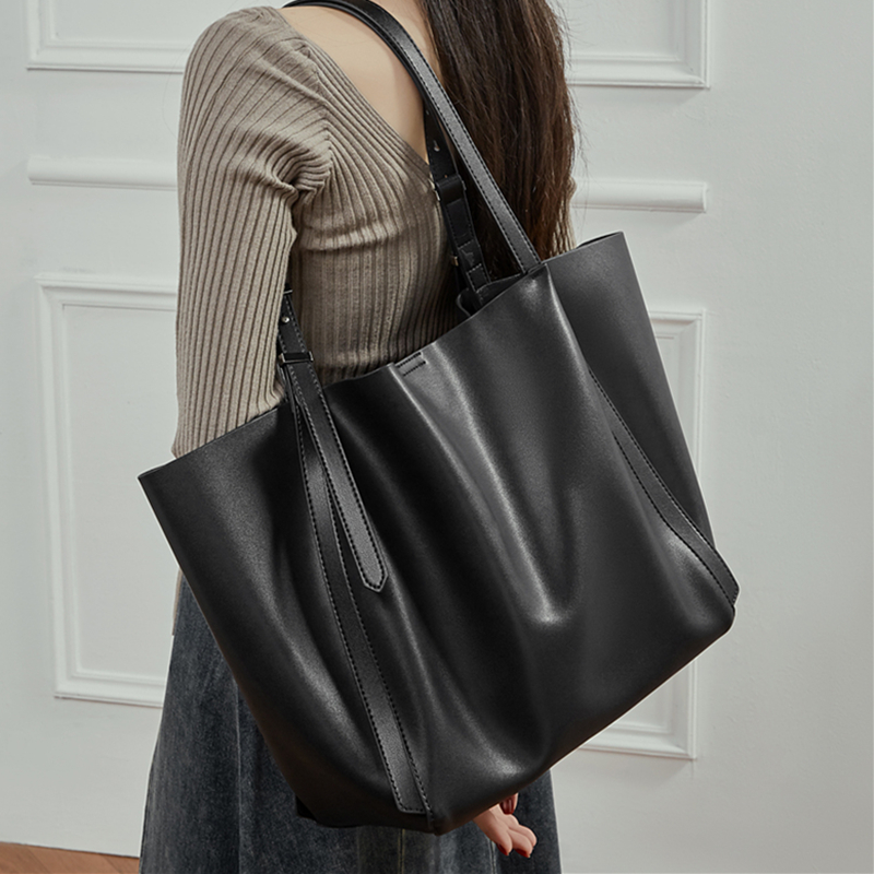 Leather Work Laptop Bag - HIFASHION Large Soft Genuine Leather Work