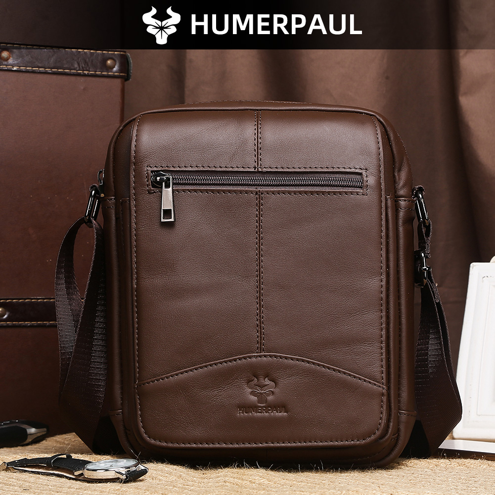 HUMERPAUL Genuine Leather Cros - đánh giá và giá Leather Work Bag Men