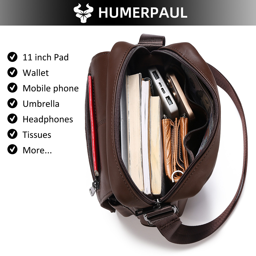 HUMERPAUL Genuine Leather Cros - đánh giá và giá Leather Work Bag Men