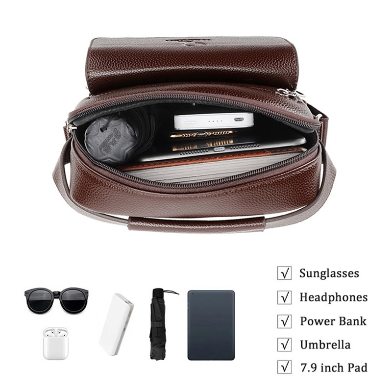 High Quality Men Shoulder Bag  - đánh giá và giá Leather Work Bag Men