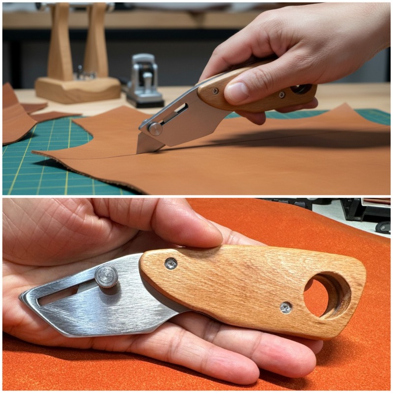 Trapezoid Stainless Steel Leat - đánh giá và giá Leatherwork Knives