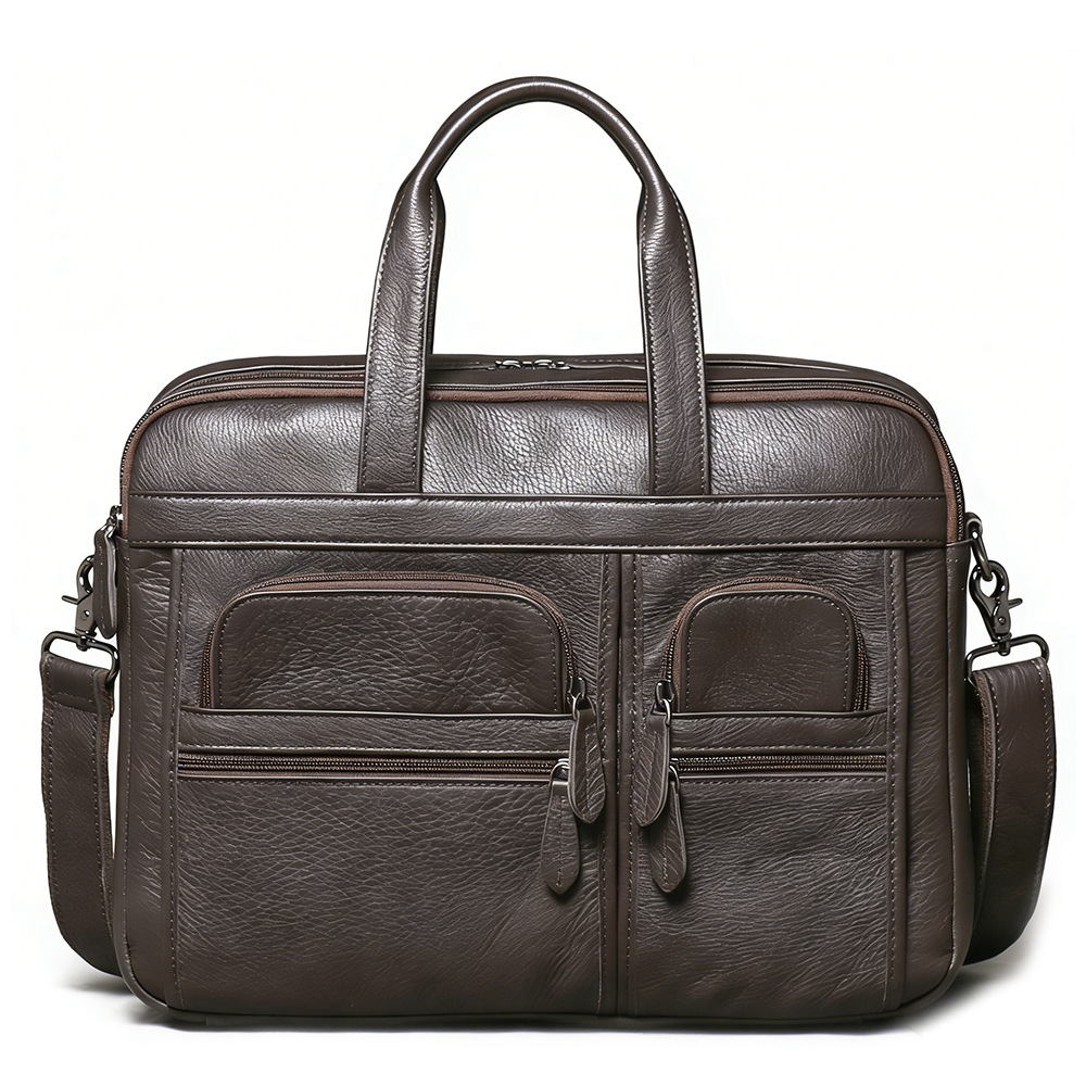 Men's Genuine Leather Briefcas - đánh giá và giá Leather Work Laptop Bag