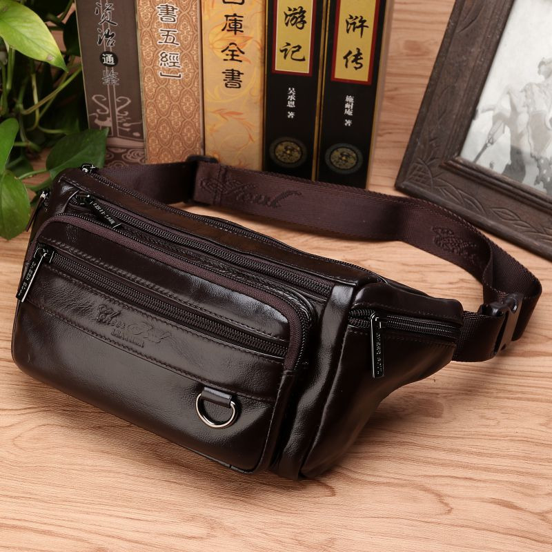 Men Waist Fanny Bags Sling Che - đánh giá và giá Leatherwork Belt