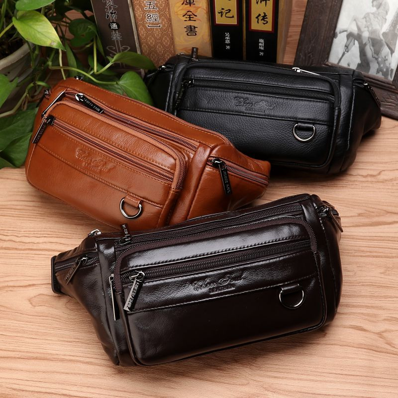 Men Waist Fanny Bags Sling Che - đánh giá và giá Leatherwork Belt