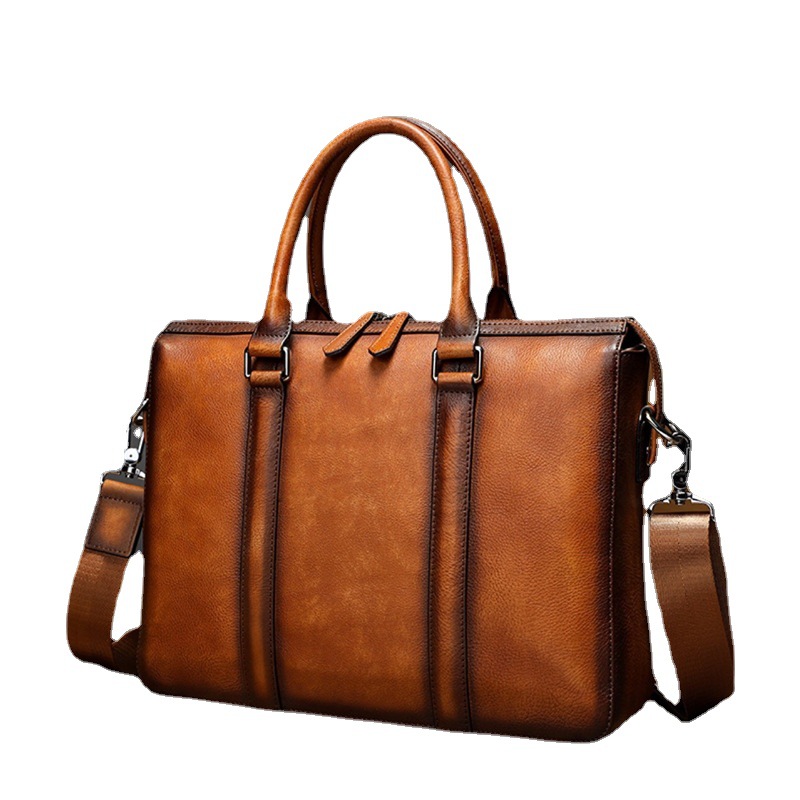 YETTIES Business Top Grain Lea - đánh giá và giá Leather Work Bag Men