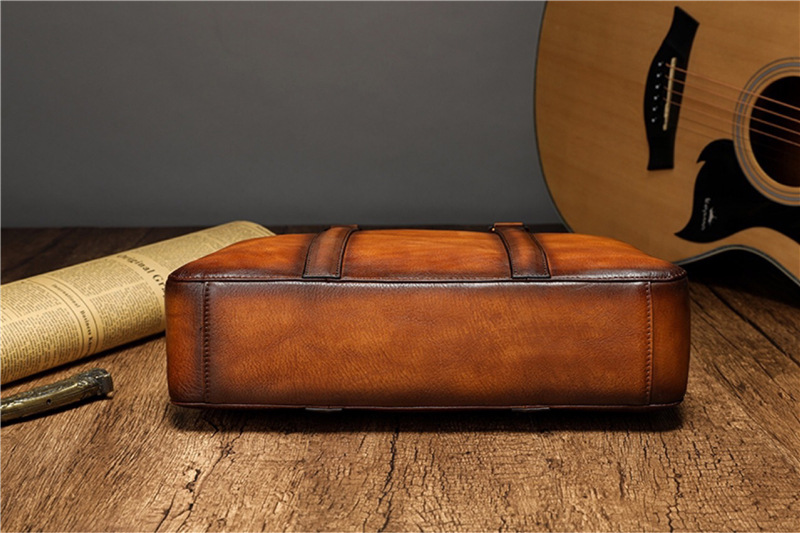YETTIES Business Top Grain Lea - đánh giá và giá Leather Work Bag Men