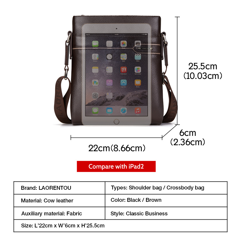 LAORENTOU Nam Da Thật Chính Hã - đánh giá và giá Leather Work Bag Men