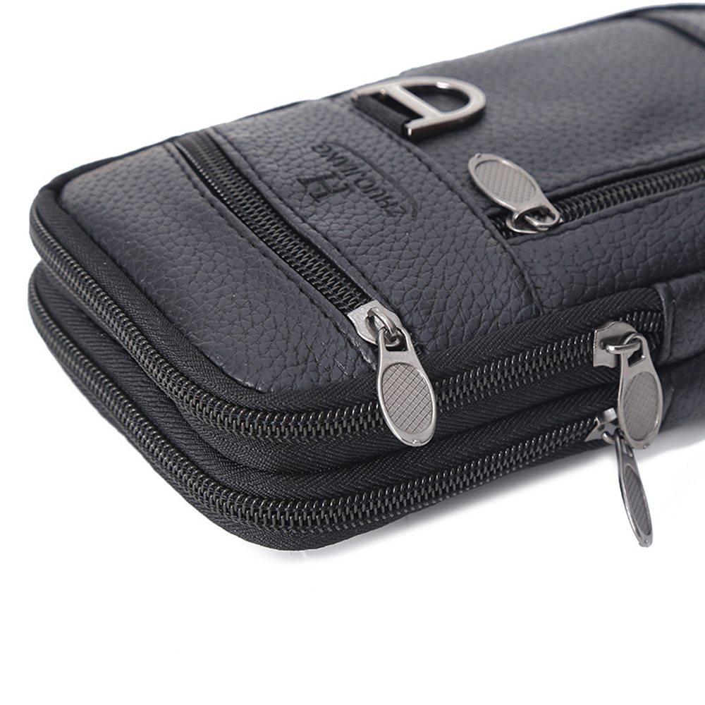 Men Waist Bag Mobile Phone Bag - đánh giá và giá Leather Work Bag Men
