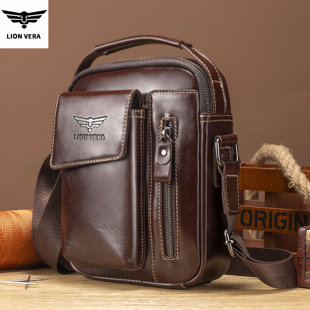 LION VERA Men's Genuine Leathe - đánh giá và giá Leather Work Bag Men