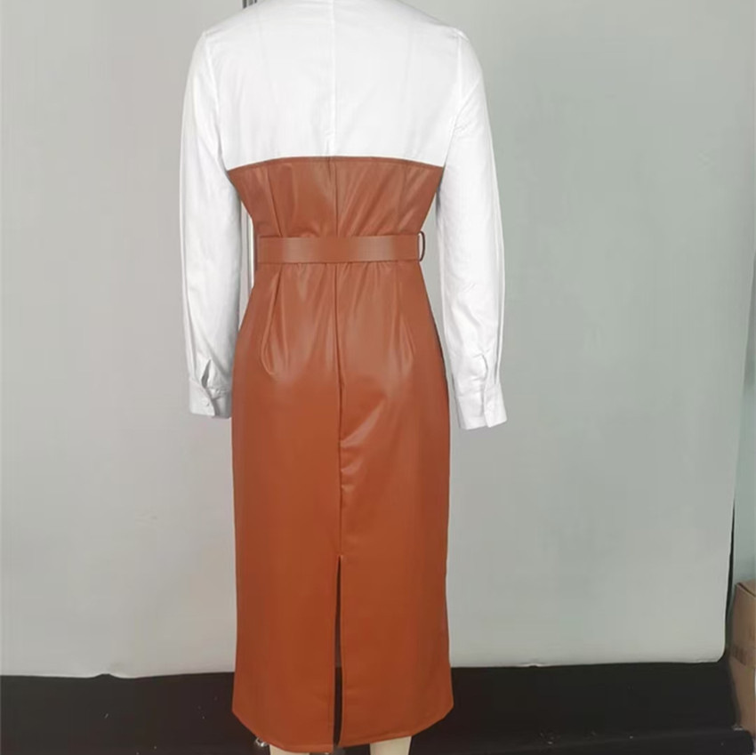 Women Dress Faux Leather Mid L - đánh giá và giá Leatherwork Midnight