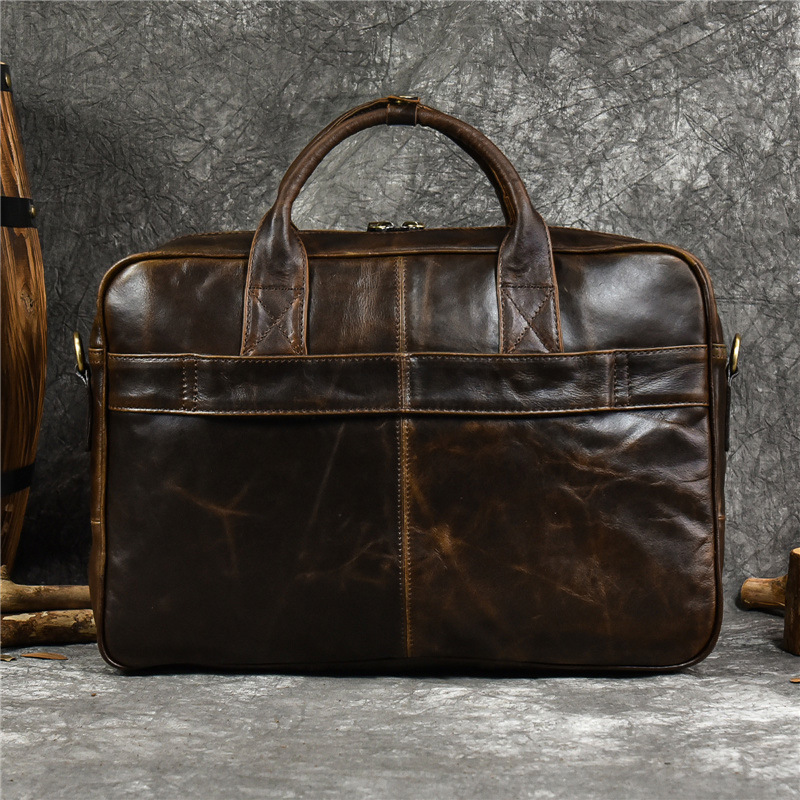 Luxury Genuine Leather Handbag - đánh giá và giá Leather Work Bag Men