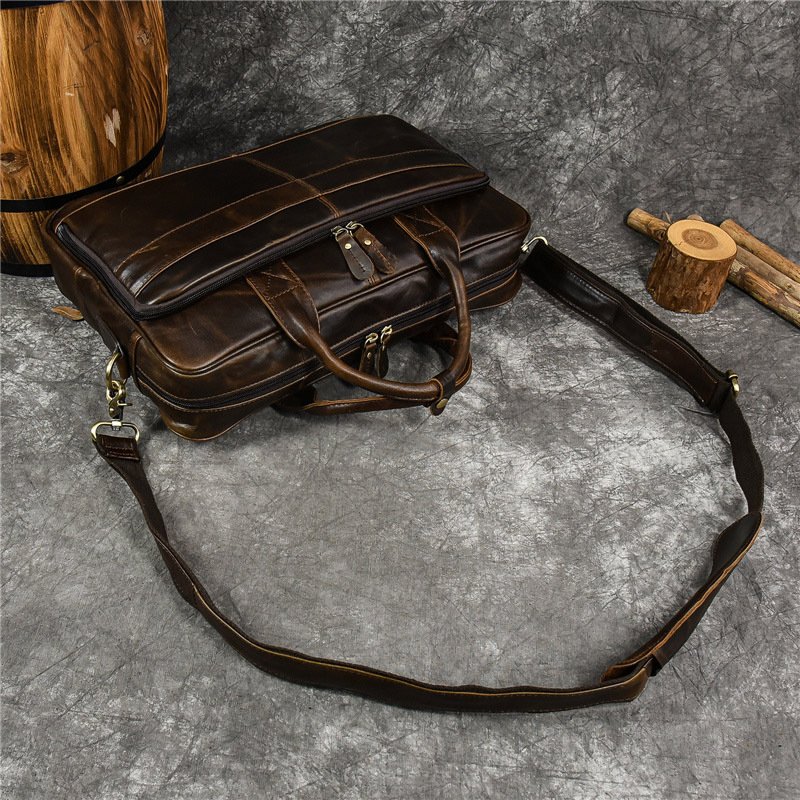 Luxury Genuine Leather Handbag - đánh giá và giá Leather Work Bag Men