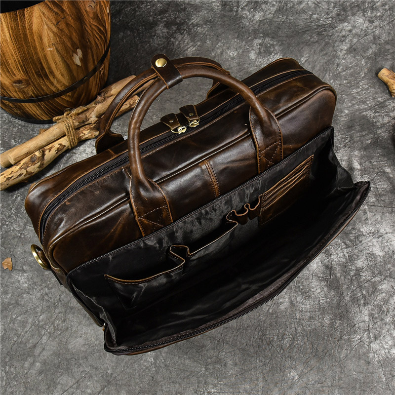 Luxury Genuine Leather Handbag - đánh giá và giá Leather Work Bag Men
