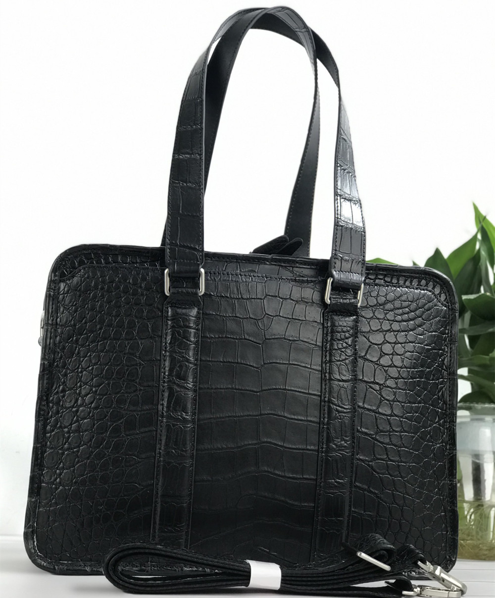 New Crocodile Leather Laptop B - đánh giá và giá Leather Work Laptop Bag