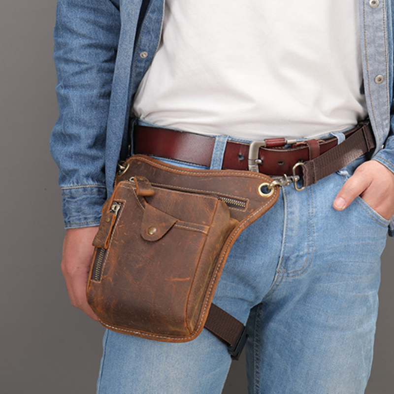 Vintage Pu Leather Waist Pack  - đánh giá và giá Leatherwork Belt