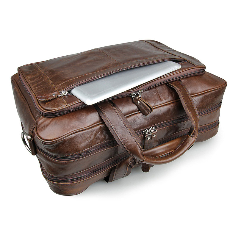 LACHIOUR Nam Da Thật Dáng Vint - đánh giá và giá Leather Work Bag Men