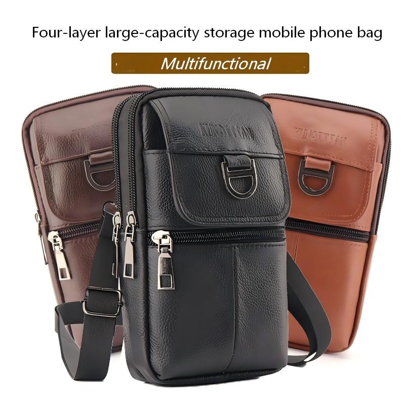 Men's Leather Waist Bag - Larg - đánh giá và giá Leather Work Bag Men