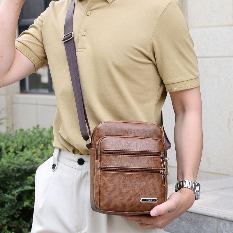 Men's PU Leather Crossbody Sho - đánh giá và giá Leather Work Bag Men