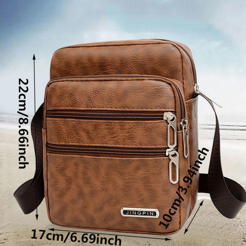 Men's PU Leather Crossbody Sho - đánh giá và giá Leather Work Bag Men